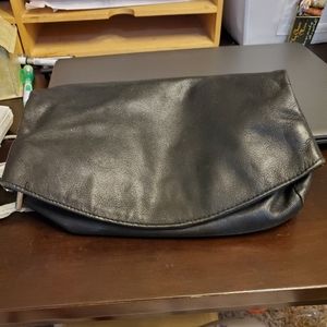 Leather flap bag